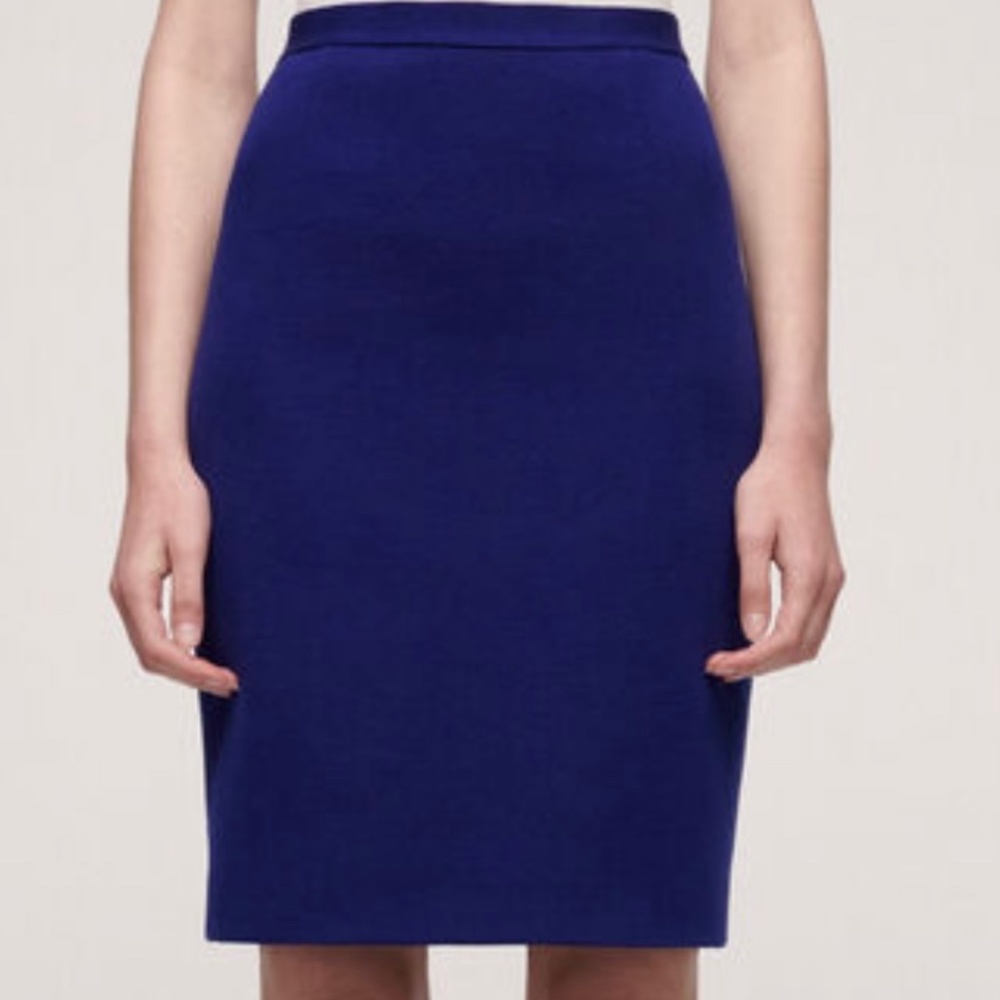 NEW LUISA SPAGNOLI NAVY WOOL SKIRT SIZE 42